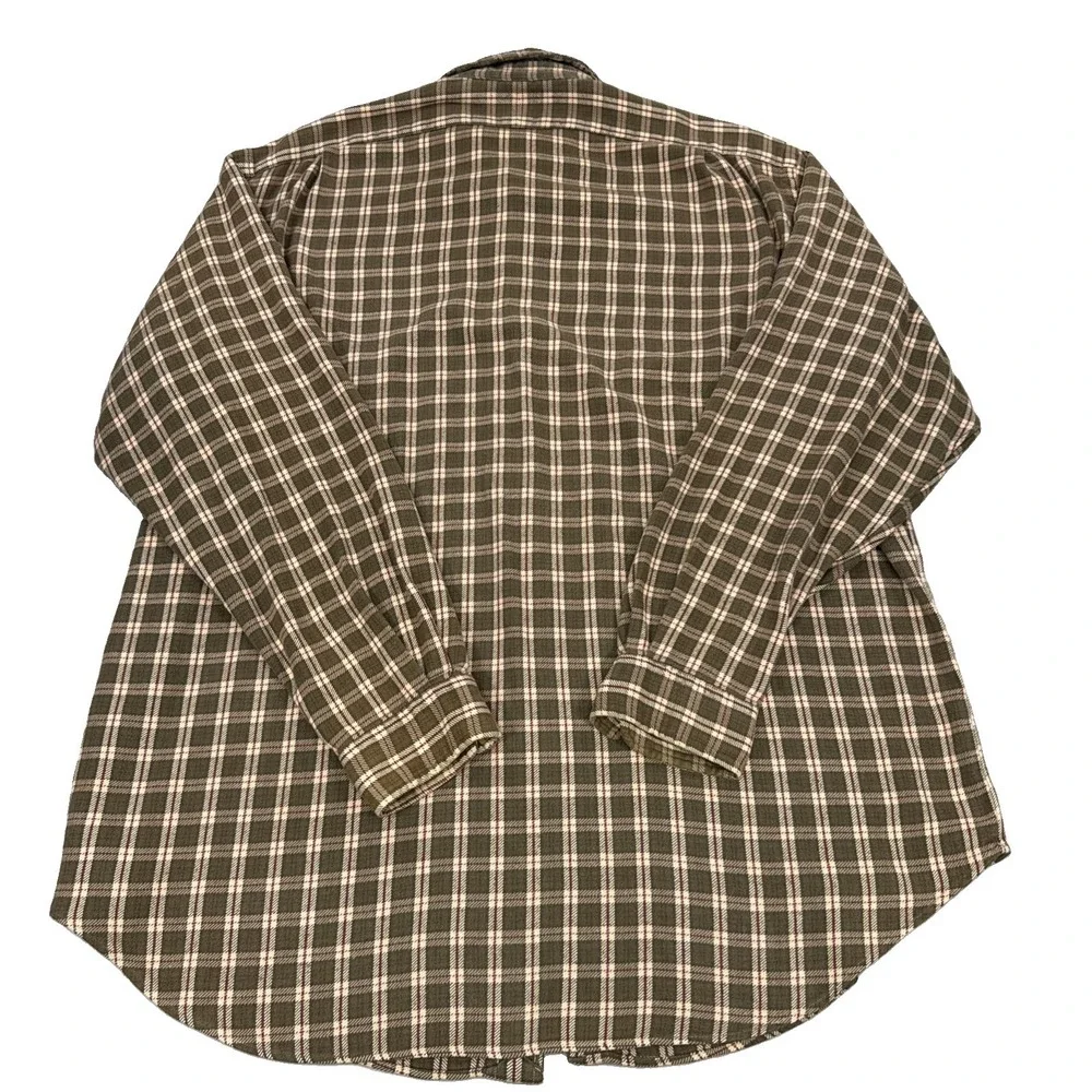 Vintage Ralph Lauren Men's XL Flannel Lowell Sport Brown Red Plaid Long Sleeve